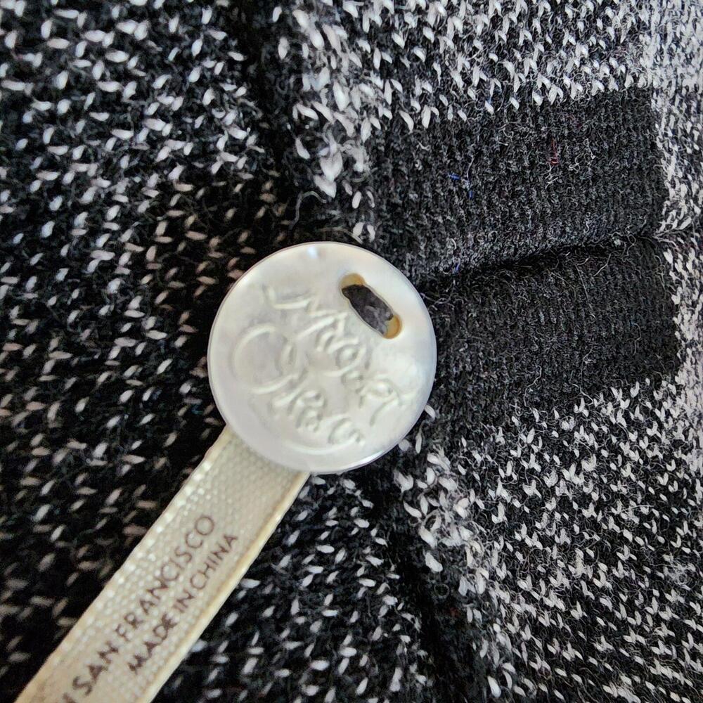 LKNW Margaret O'leary black white gray cardigan sweater Small - Picture 8 of 9
